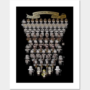 miniature,mechanical,medieval,robot army Posters and Art